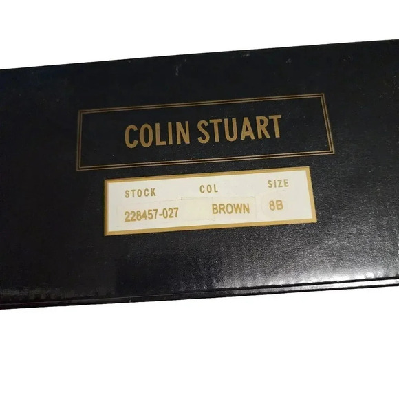 New Colin Stuart Women's Brown Leather Side Zip Ankle Block Heel Booties Size 8B - Picture 5 of 11